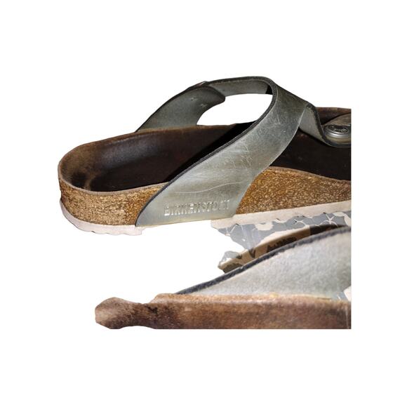 Birkenstock Gizeh sandals Silver size EU 38 US 7.5 - Picture 4 of 5